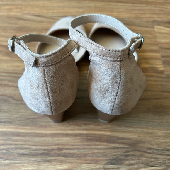 Nude Wedge Sling Backs - Picture 4 of 4